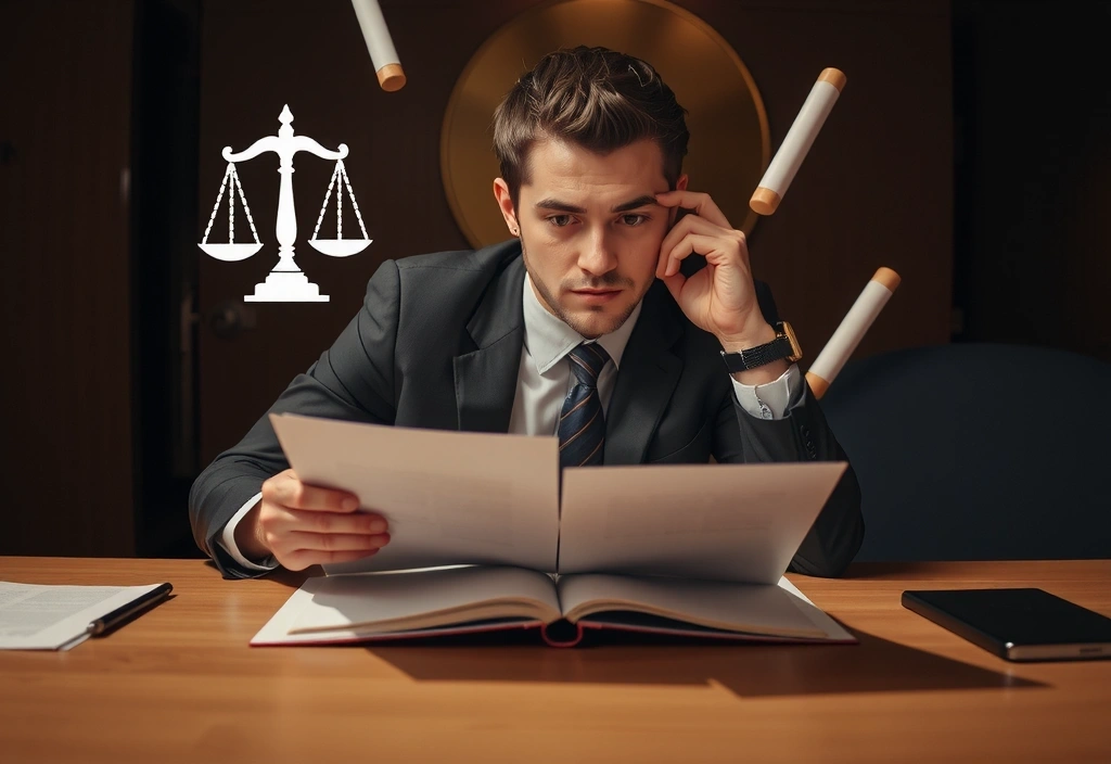 Person liest Dokumente mit rechtlichen Klauseln